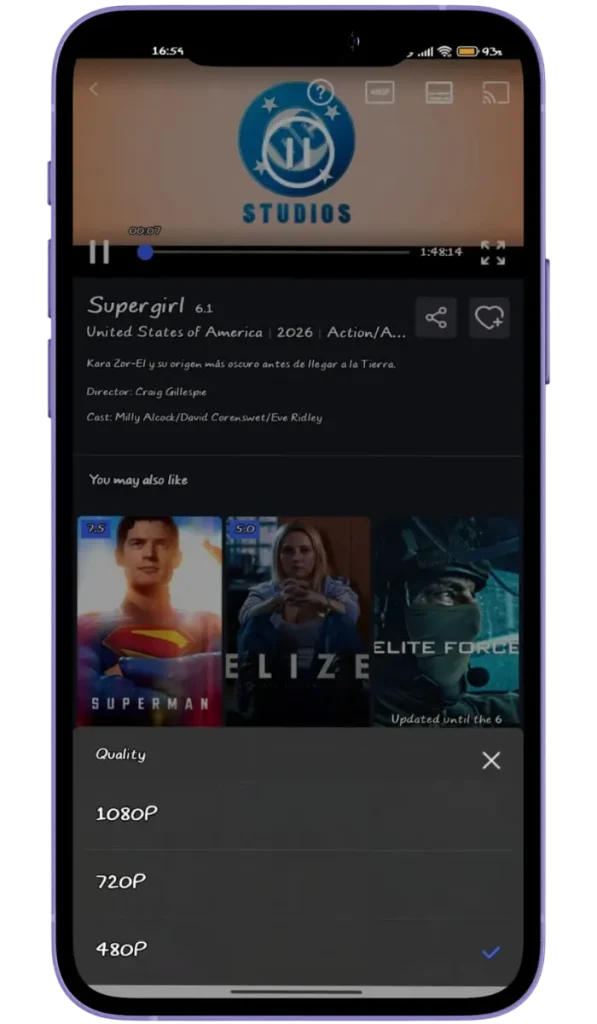 Streaming en HD y 4K